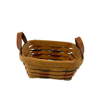 1995 Longaberger Woven Traditions Tea Basket Vintage 7"L x 5"W x 3.5"H
